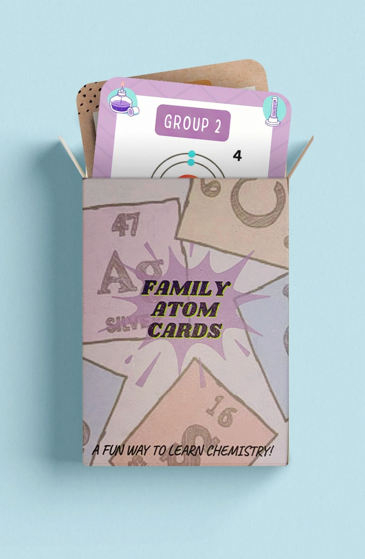 Family Atom Flashcards by Edstem Sdn Bhd - Chemistry STEM Card Game