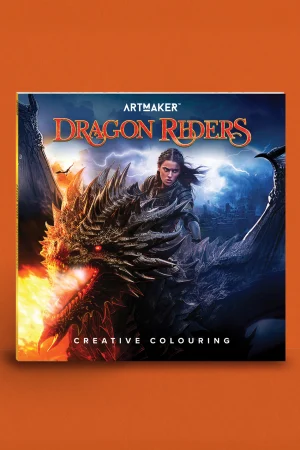 Art Maker Creative Colouring Dragon Riders by Hinkler - High Fantasy Adult Colouring Book