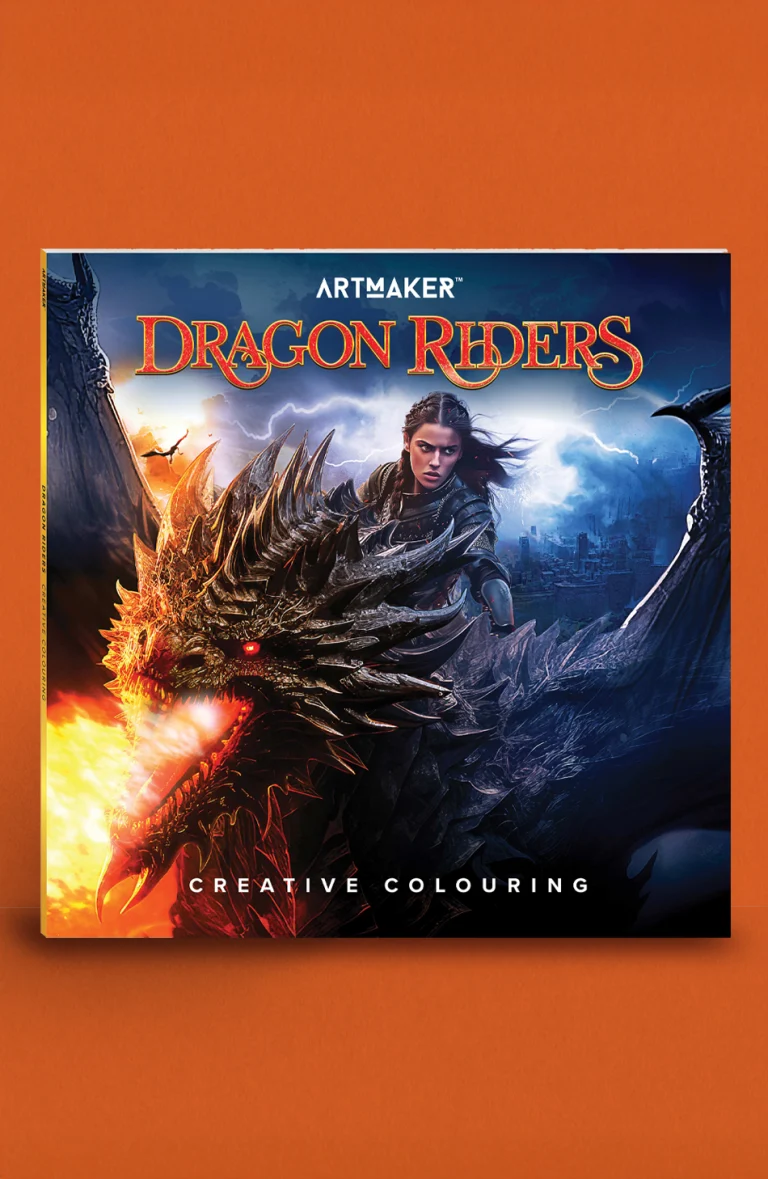Art Maker Creative Colouring Dragon Riders by Hinkler - High Fantasy Adult Colouring Book