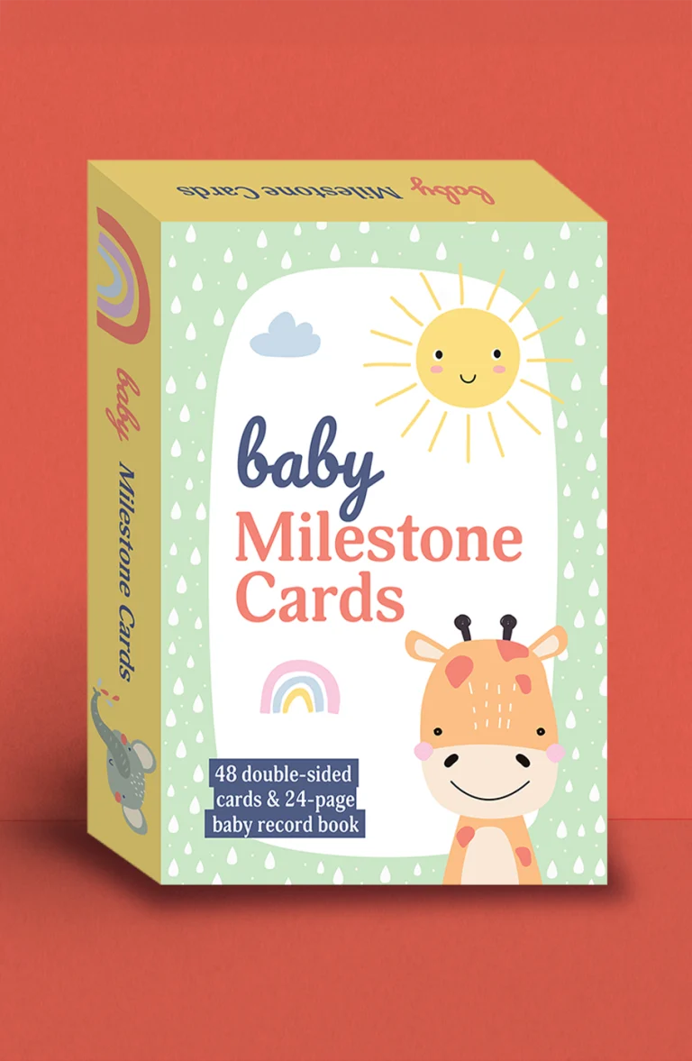 Baby Milestone Cards by Hinkler - 48 Double-Sided Milestone Cards and Memory Book