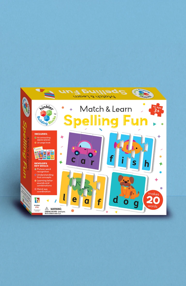Building Blocks Match & Learn Spelling Fun by Hinkler - Educational Jigsaw Card Set