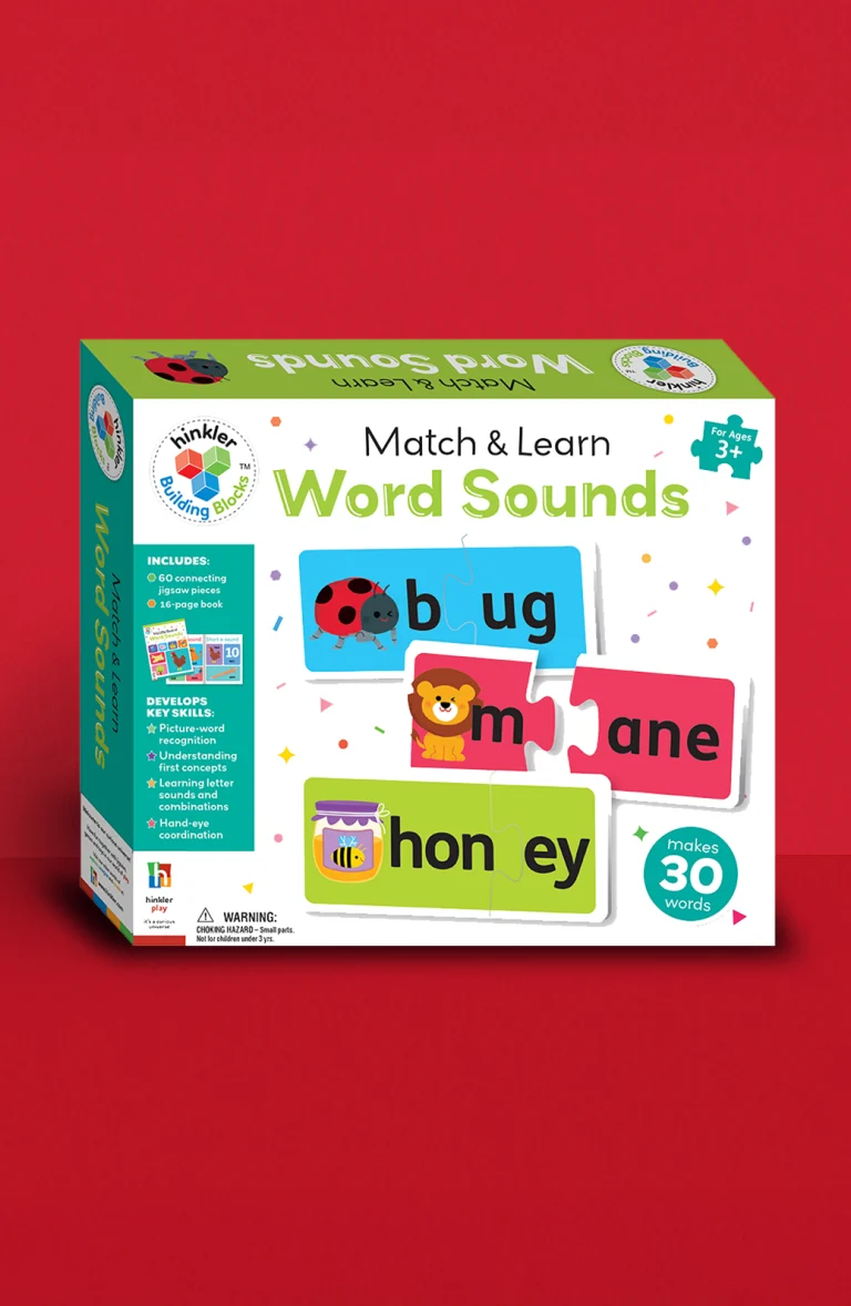 Building Blocks Match & Learn Word Sounds by Hinkler - Phonics Jigsaw Cards and Book