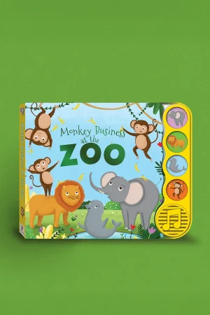 First Steps: Monkey Business at the Zoo Sound Book by Louise Coulthard 7th Edition Ultimate Interactive Board Book