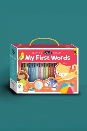 Junior Explorers First Words Learning Library by Hinkler - 8 Board Books Set