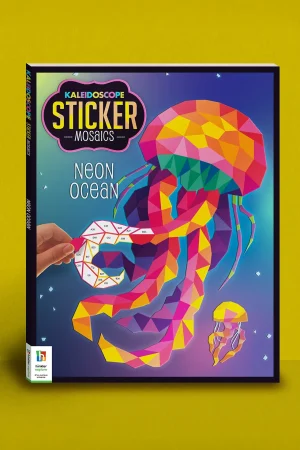 Kaleidoscope Sticker Mosaics Neon Ocean by Hinkler - Geometric Sticker Art Activity Book